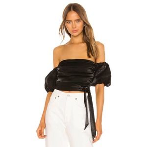 NWT House Of Harlow 1960 Leya Top in Noir Size Large